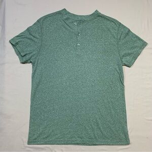 C&C California Shirt Men’s Medium Green 3 Button Preppy Summer Short Sleeve Top